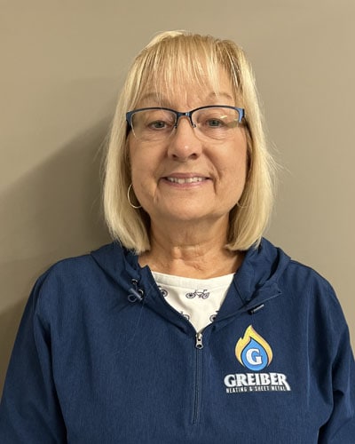 Greiber Heating & Sheet Metal employee; Karen.